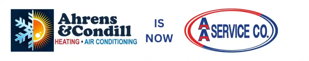 Ahrens &Amp; Condill Heating And Air Conditioning Is Now Aa Service Co., Shown With Both Company Logos.