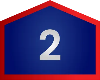 A Blue Pentagon With A Red Border Displaying The Number 2 In The Center, Representing Hvac Financing Options.