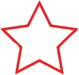 A White Five-Pointed Star With A Red Outline On A Transparent Background, Perfect For Highlighting The About Us Section.