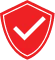 A Red Shield Icon With A White Check Mark In The Center, Symbolizing The Security Or Protection Offered By Aa Service.